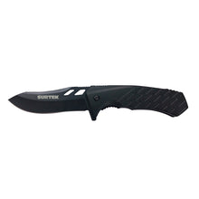Navaja abatible de acero inoxidable con mango de plástico hoja dentada de 3-1/4" Surtek