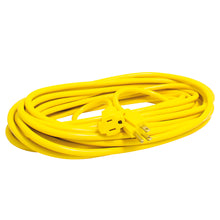 Extensión eléctrica uso rudo aterrizada color amarillo, 5 m Surtek