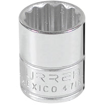 Dado cuadro de 1/4", 12 puntas, en pulgadas, 9/16" Urrea