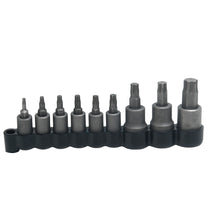 Juego de dados con punta torx cuadro de 1/4" y 3/8", 9 piezas Urrea