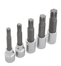 Juego de dados con punta Ribe cuadro de 1/2", en riel, 5 piezas Urrea