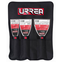 Juego de espátulas flexibles de acero inoxidable con mango bimaterial, 3 piezas Urrea