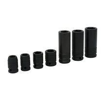 Juego de dados de impacto combinados cuadro de 1/2", 6 puntas, en pulgadas, 7 piezas Urrea