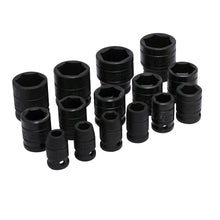Juego de dados de impacto cuadro de 1/2", 6 puntas, en pulgadas, 15 piezas Urrea