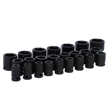Juego de dados de impacto cuadro de 1/2", 6 puntas, métricos, 24 piezas Urrea