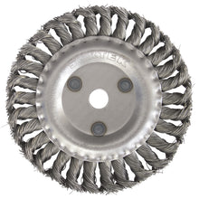 Carda circular trenzada alambre delgado 4" x 0.35 mm con rosca 5/8" Surtek