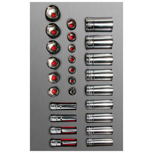 Juego de dados cortos y largos cuadro de 3/8" en pulgadas, 26 piezas Urrea