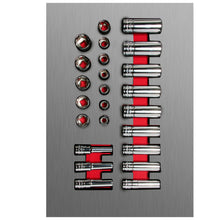 Juego de dados cortos y largos cuadro de 3/8" métricos, 24 piezas Urrea