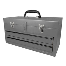 Caja portaherramientas metálica color gris con 2 gavetas 18" x 9" x 11" Surtek