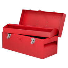 Caja portaherramientas metálica color rojo 17" x 7" x 7" Urrea