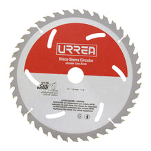 Disco para sierra circular para corte de madera 40 dientes, 12" Urrea
