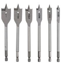 Juego de brocas para madera de acero al carbono tipo manita, 6 piezas Urrea