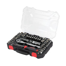 Juego de dados y accesorios cuadro de 1/4" y 3/8" combinado, 63 piezas Urrea