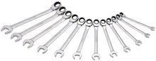 Juego de llaves combinadas pulido espejo de matraca spline reversible métricas, 12 piezas Urrea