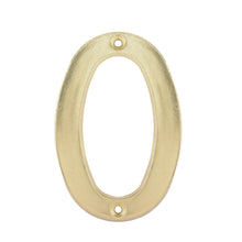 Número 0 slim 4" latón brillante Lock