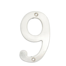 Número 9 slim 4" níquel satinado Lock
