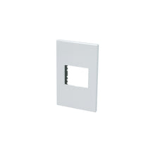 Placa 1 módulo 1/2, línea Premium, color blanco Surtek