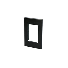 Placa 1 módulo 1/1, línea Premium, color negro Surtek