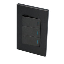 Placa 3 Interruptor 1/3, línea Premium, color negro Surtek