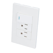 Placa 1 Interruptor 2 contactos 1/3, línea Premium, color blanco Surtek