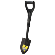 Pala cajuelera con mango de plástico con puño plástico "D", redonda