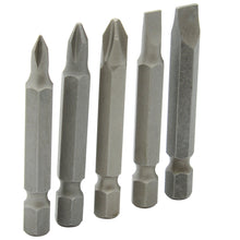 Juego de puntas Phillips y planas de 2" hexágono de 1/4", 5 piezas Surtek