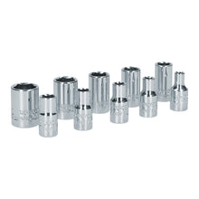 Juego de dados cuadro de 1/4", 6 puntas, en pulgadas, 10 piezas Surtek