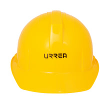 Casco de seguridad con ajuste de 4 puntos, color amarillo Urrea